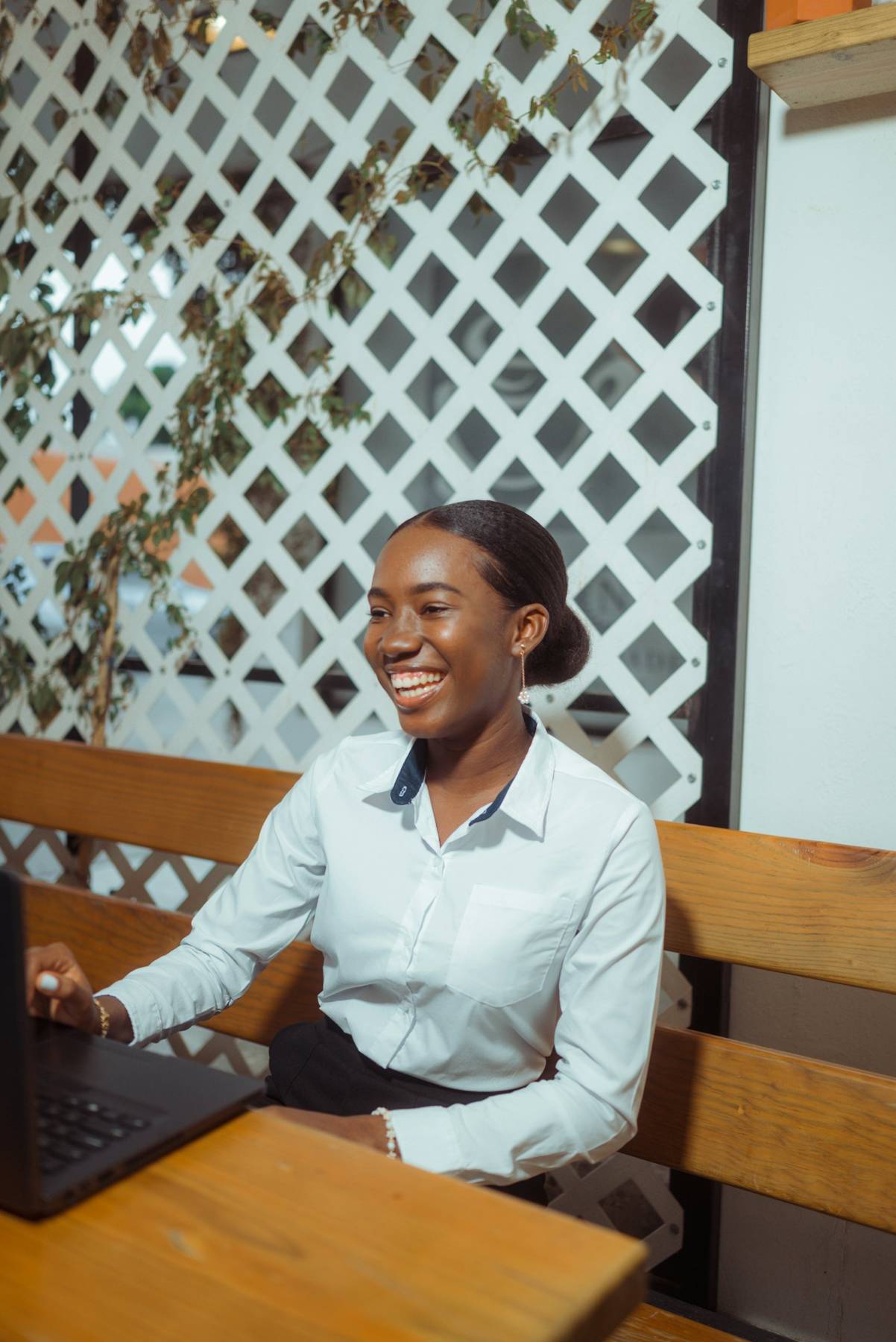 A smiling professional at work