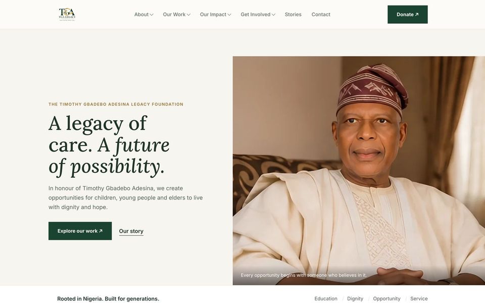 TGA Legacy Foundation website